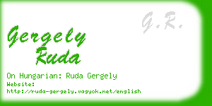 gergely ruda business card